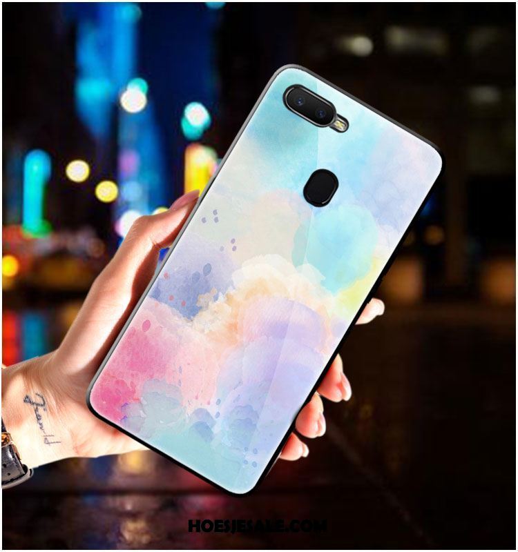 Oppo F9 Hoesje Hoes Blauw Persoonlijk Glas Scheppend Sale