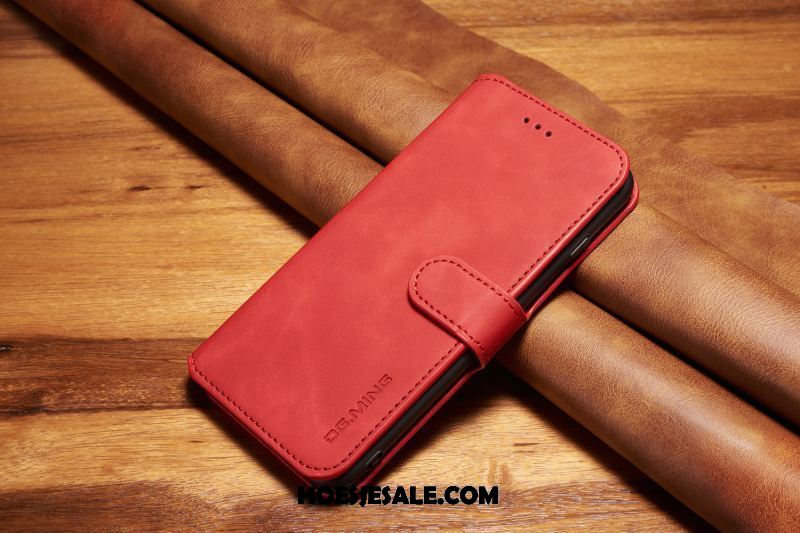 Oppo F9 Hoesje Leren Etui Anti-fall Bescherming Echt Leer Folio Goedkoop