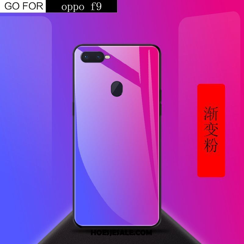 Oppo F9 Hoesje Rood Scheppend Mobiele Telefoon Anti-fall Hoes Winkel