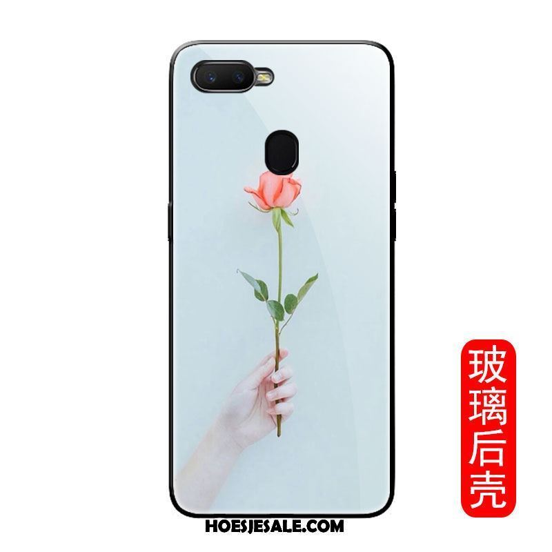 Oppo F9 Hoesje Scheppend Bloemen All Inclusive Siliconen Glas Winkel