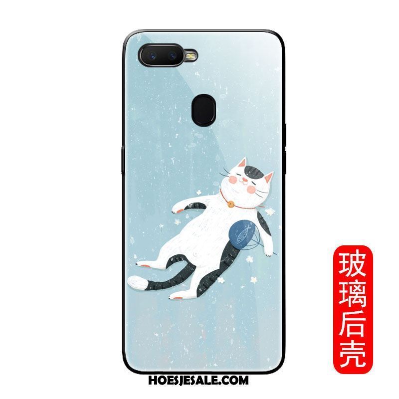 Oppo F9 Starry Hoesje All Inclusive Eenvoudige Mooie Anti-fall Blauw Korting