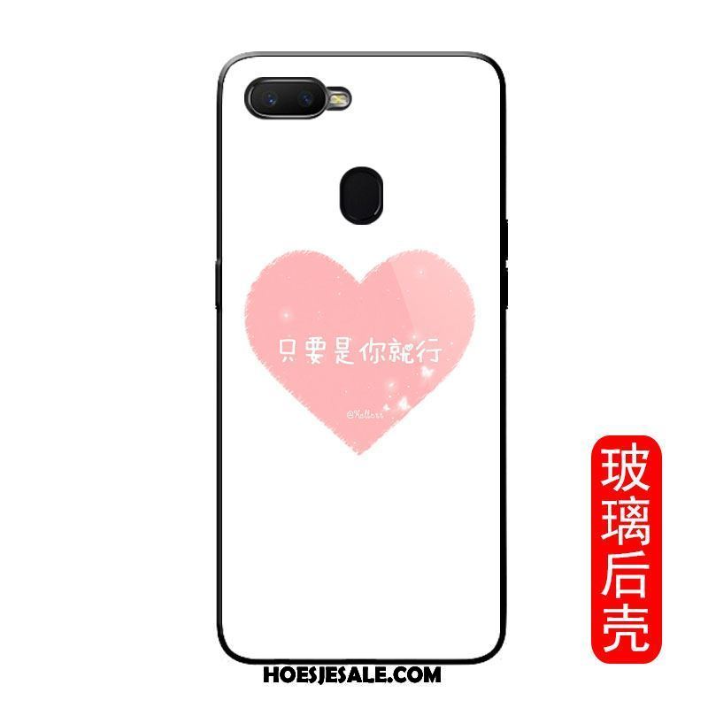 Oppo F9 Starry Hoesje Hoes Kunst Rood Roze Siliconen Kopen