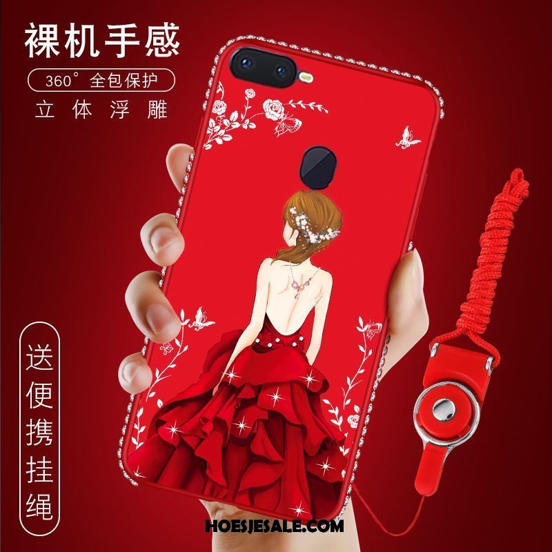 Oppo F9 Starry Hoesje Mode Mooie Met Strass Trend Dun Goedkoop