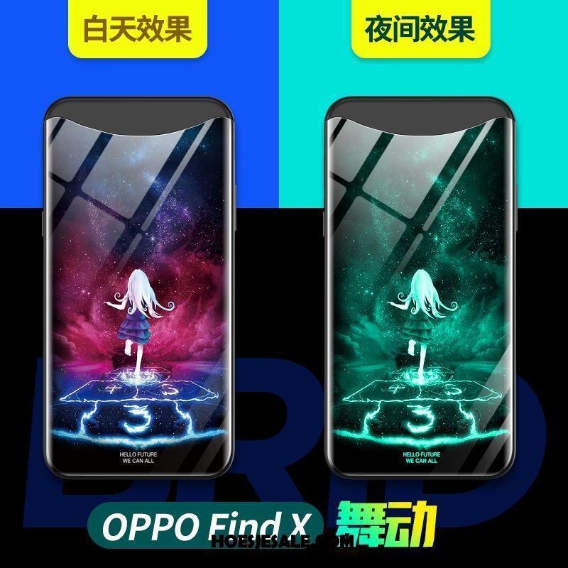 Oppo Find X Hoesje Anti-fall All Inclusive Bescherming Scheppend Net Red Winkel