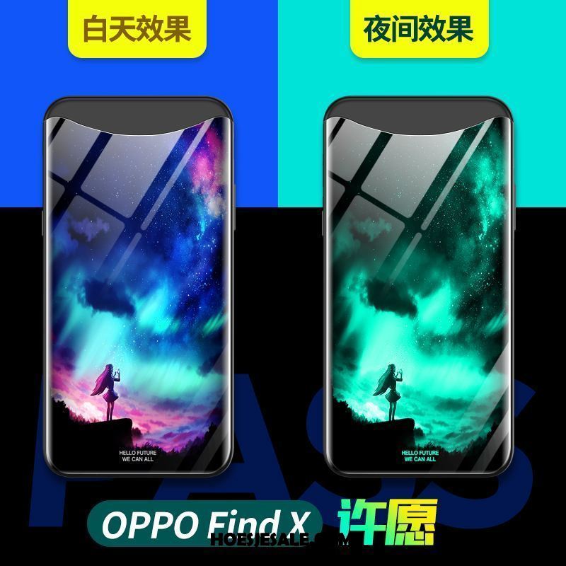 Oppo Find X Hoesje Anti-fall All Inclusive Bescherming Scheppend Net Red Winkel