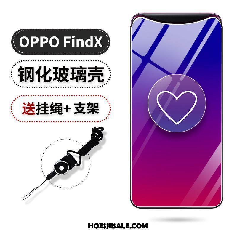 Oppo Find X Hoesje Anti-fall Ondersteuning Siliconen Mobiele Telefoon Zacht Goedkoop