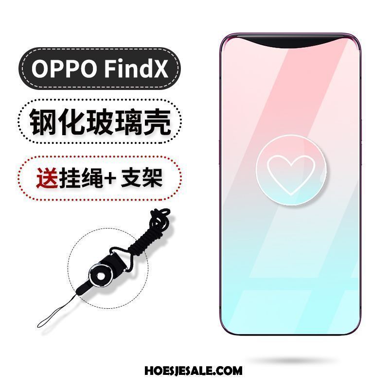 Oppo Find X Hoesje Anti-fall Ondersteuning Siliconen Mobiele Telefoon Zacht Goedkoop