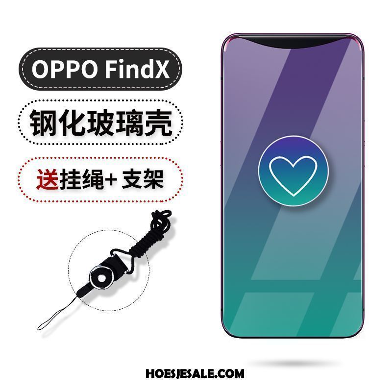 Oppo Find X Hoesje Anti-fall Ondersteuning Siliconen Mobiele Telefoon Zacht Goedkoop