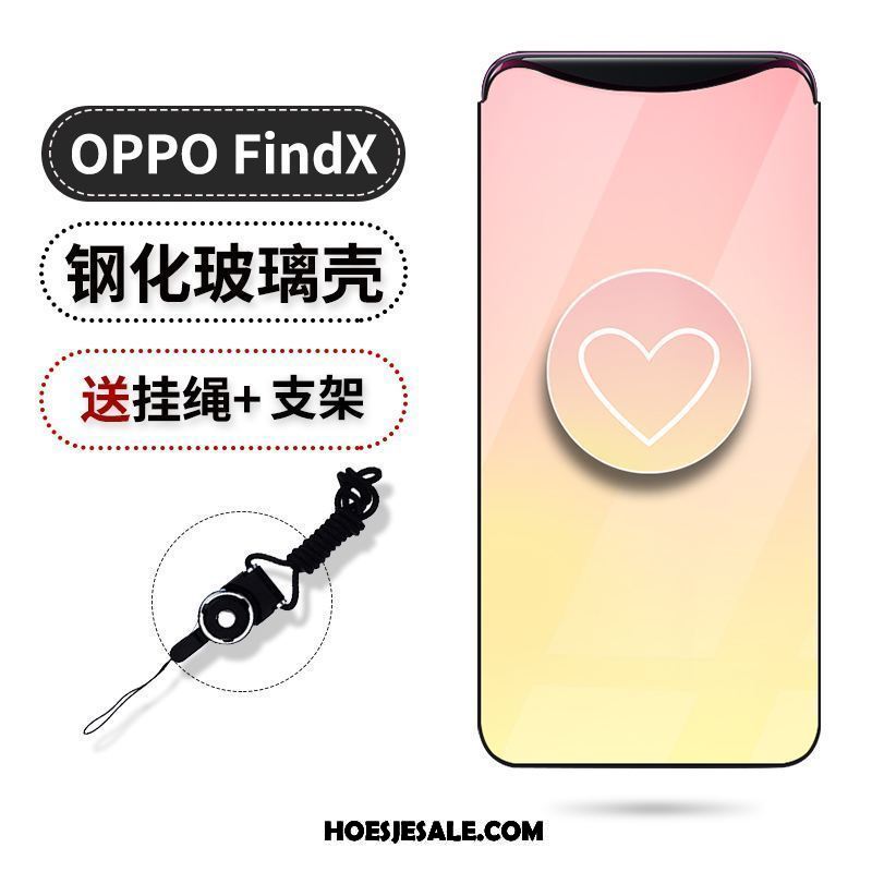 Oppo Find X Hoesje Anti-fall Ondersteuning Siliconen Mobiele Telefoon Zacht Goedkoop