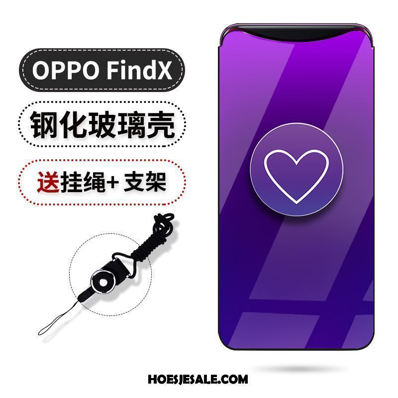 Oppo Find X Hoesje Anti-fall Ondersteuning Siliconen Mobiele Telefoon Zacht Goedkoop