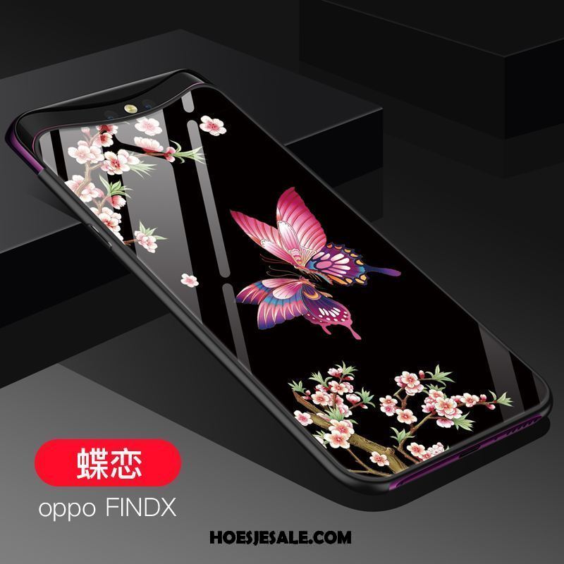 Oppo Find X Hoesje Glas Bescherming Siliconen Hoes Blauw Kopen