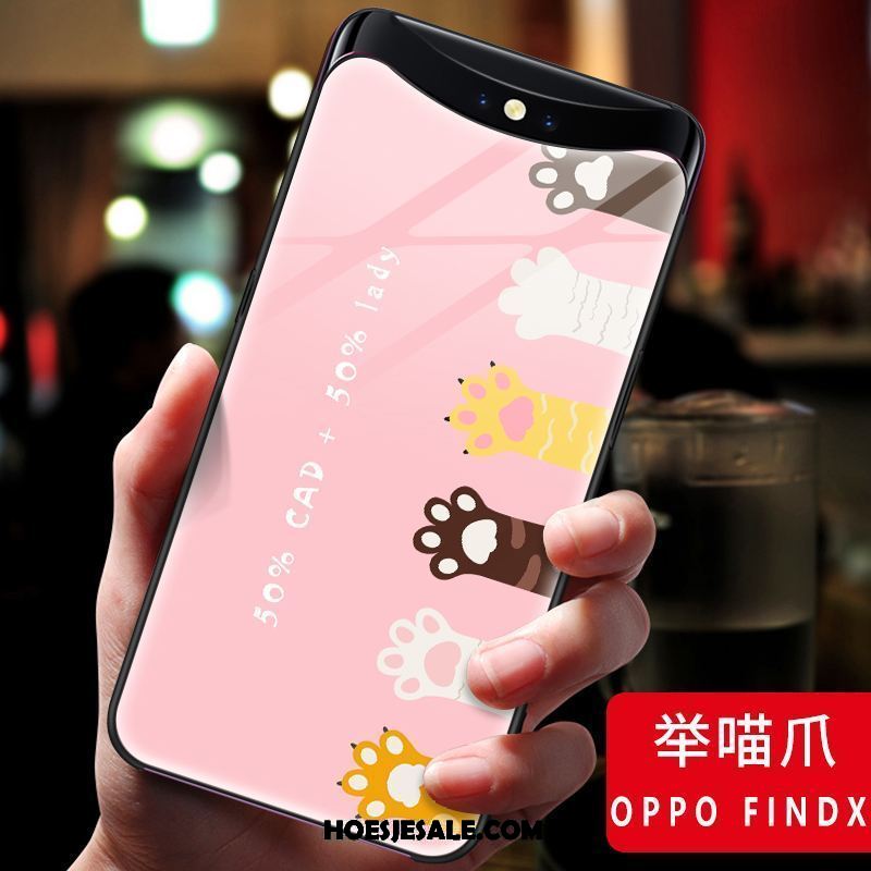 Oppo Find X Hoesje Lovers Scheppend Roze Bescherming Glas Aanbiedingen