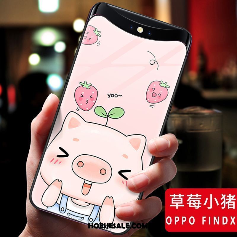 Oppo Find X Hoesje Lovers Scheppend Roze Bescherming Glas Aanbiedingen