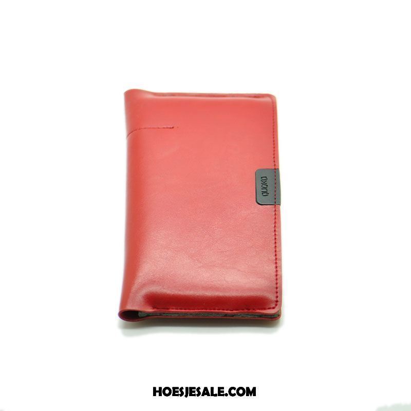 Oppo Find X Hoesje Rood Leren Etui Hoes Mobiele Telefoon Tas Goedkoop