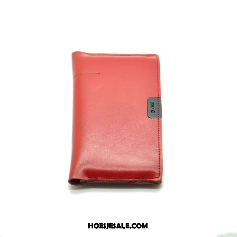 Oppo Find X Hoesje Rood Leren Etui Hoes Mobiele Telefoon Tas Goedkoop