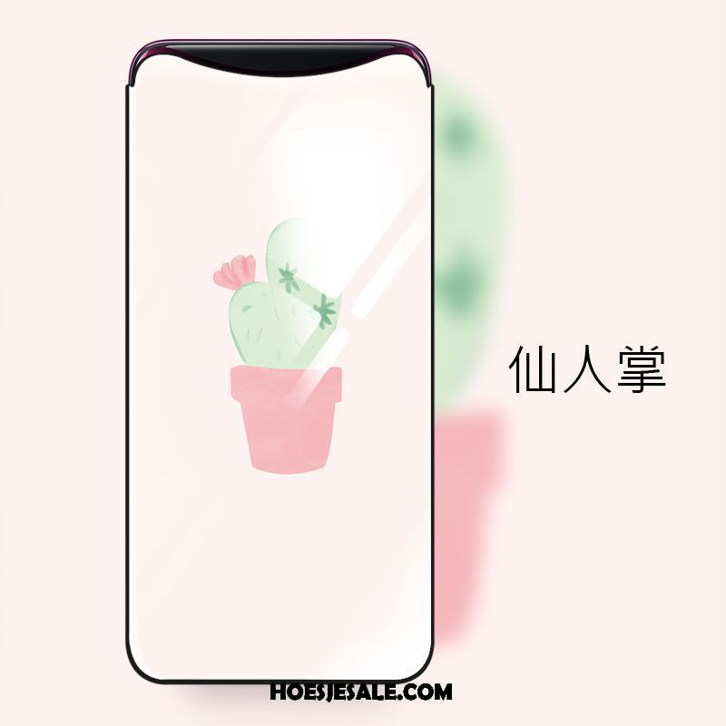 Oppo Find X Hoesje Siliconen Mode Roze Aardbei Anti-fall Korting