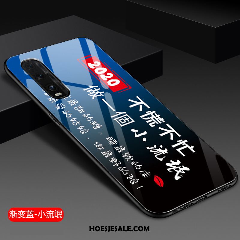 Oppo Find X2 Pro Hoesje Blauw Hoes All Inclusive Net Red Siliconen Sale