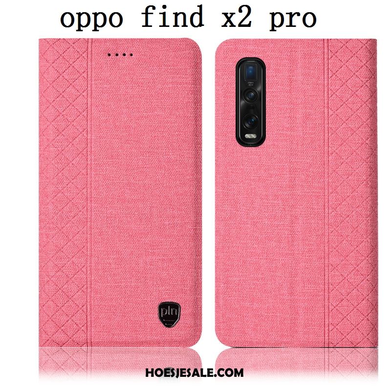 Oppo Find X2 Pro Hoesje Blauw Leren Etui Mobiele Telefoon Anti-fall Folio Aanbiedingen