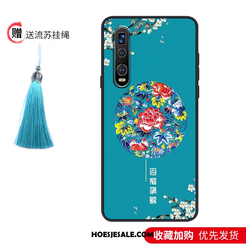 Oppo Find X2 Pro Hoesje Blauw Trendy Merk Hoes Net Red Siliconen Online