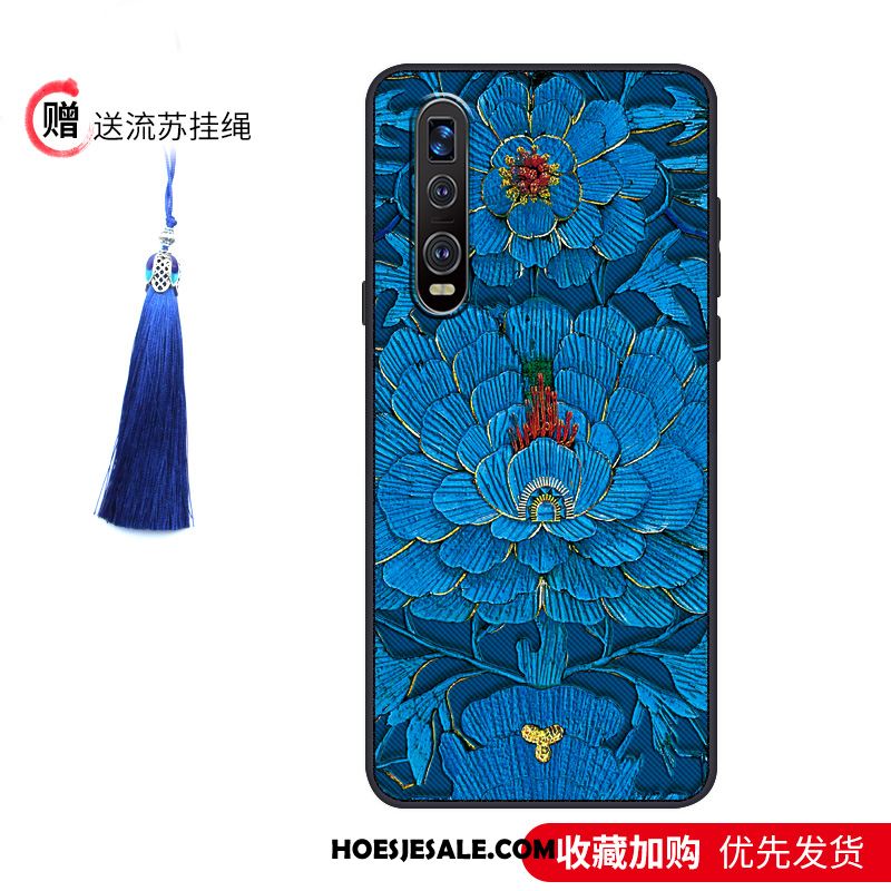 Oppo Find X2 Pro Hoesje Blauw Trendy Merk Hoes Net Red Siliconen Online