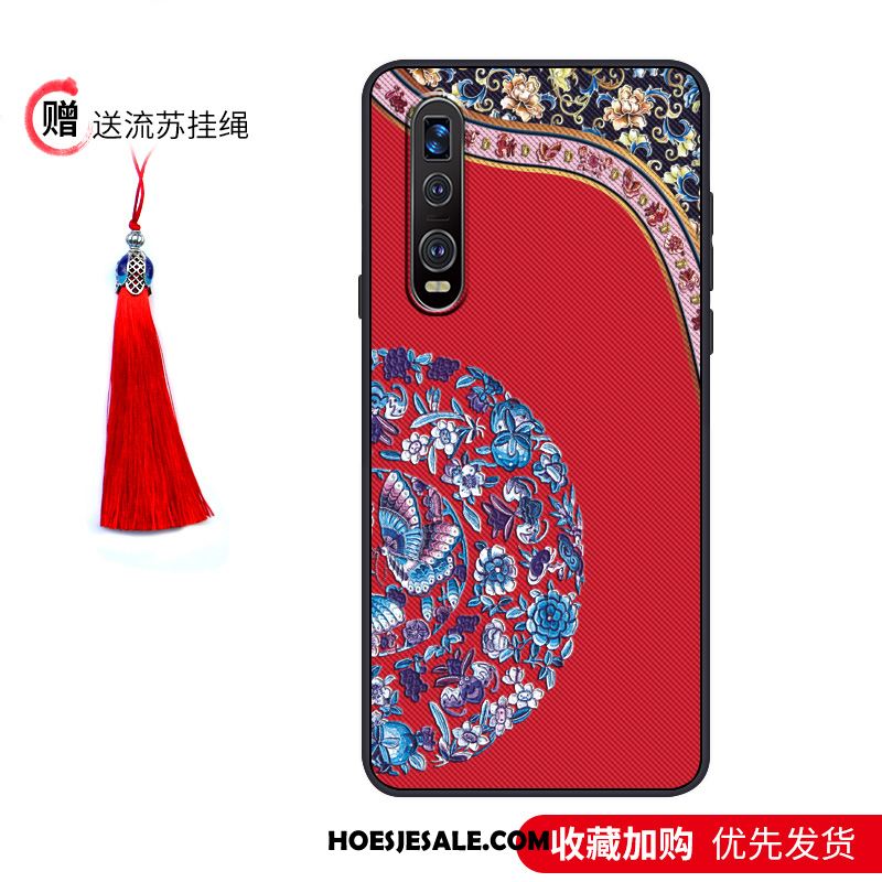 Oppo Find X2 Pro Hoesje Blauw Trendy Merk Hoes Net Red Siliconen Online