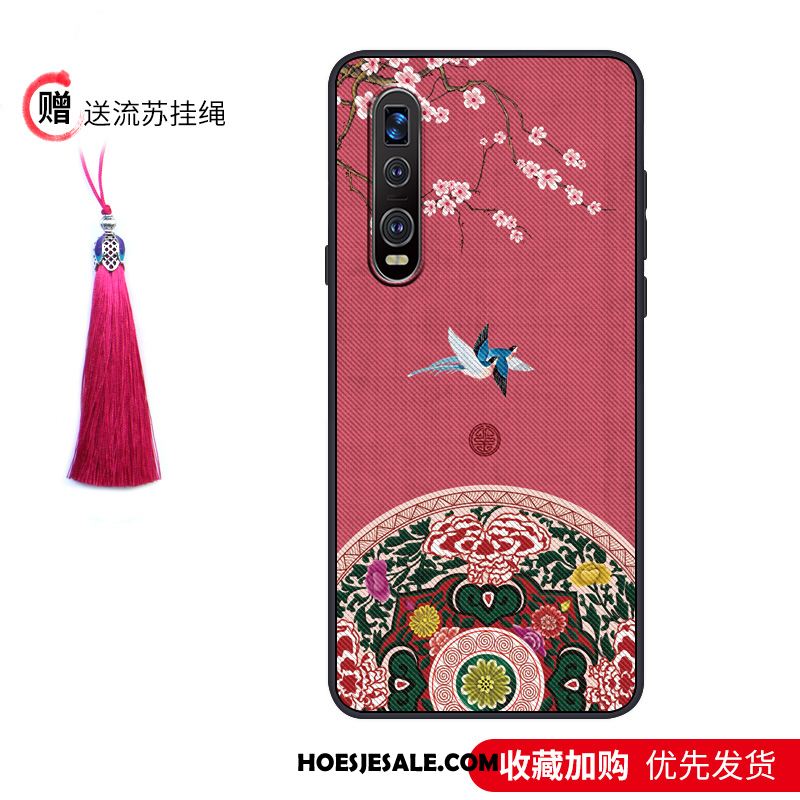 Oppo Find X2 Pro Hoesje Blauw Trendy Merk Hoes Net Red Siliconen Online