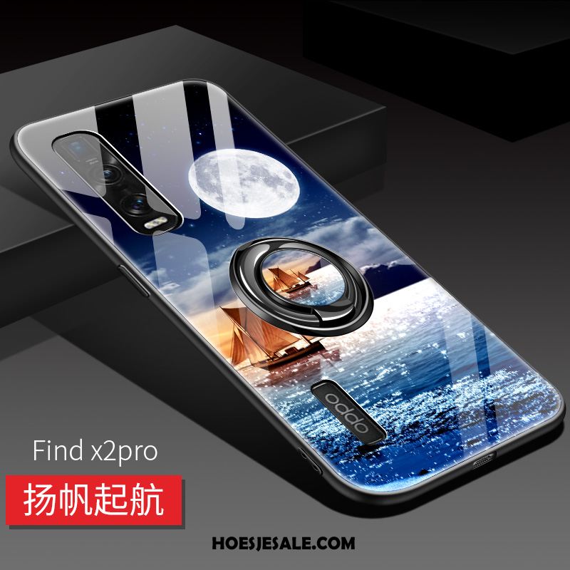 Oppo Find X2 Pro Hoesje Hoes Siliconen Hard Blauw Anti-fall Sale