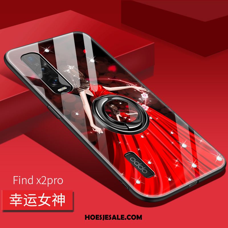 Oppo Find X2 Pro Hoesje Hoes Siliconen Hard Blauw Anti-fall Sale