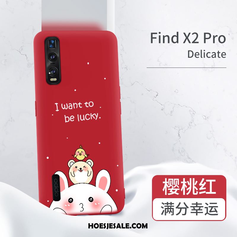 Oppo Find X2 Pro Hoesje Mobiele Telefoon Zacht Rood Siliconen All Inclusive Kopen