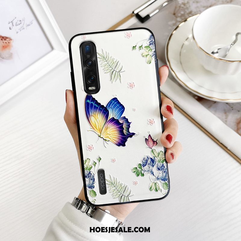 Oppo Find X2 Pro Hoesje Schrobben Zacht Bloemen All Inclusive Vintage Kopen