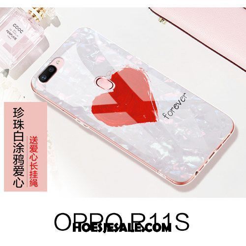 Oppo R11s Hoesje Bescherming Hoes Net Red Wit Hanger Sale