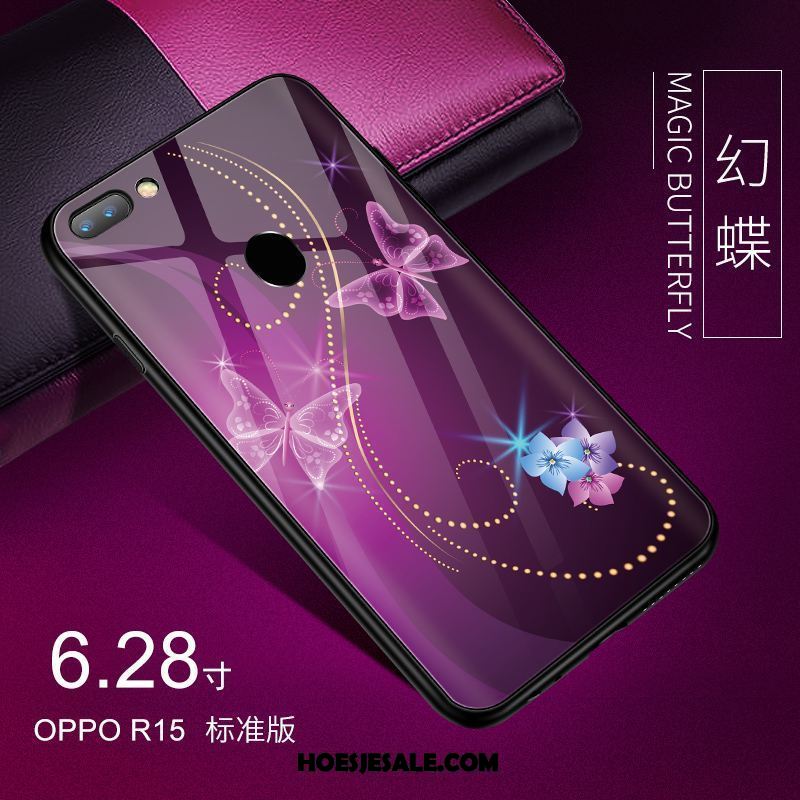 Oppo R15 Hoesje Groen Glas Spiegel Mobiele Telefoon All Inclusive Goedkoop