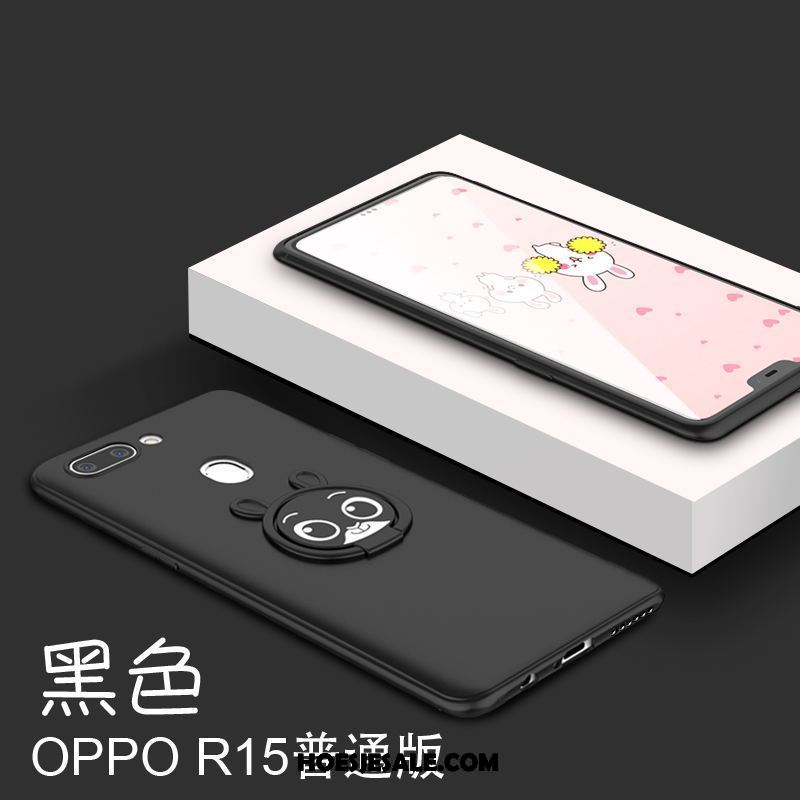 Oppo R15 Hoesje Trendy Merk Bescherming Siliconen Hoes Roze