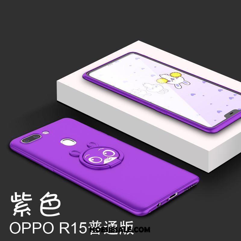 Oppo R15 Hoesje Trendy Merk Bescherming Siliconen Hoes Roze