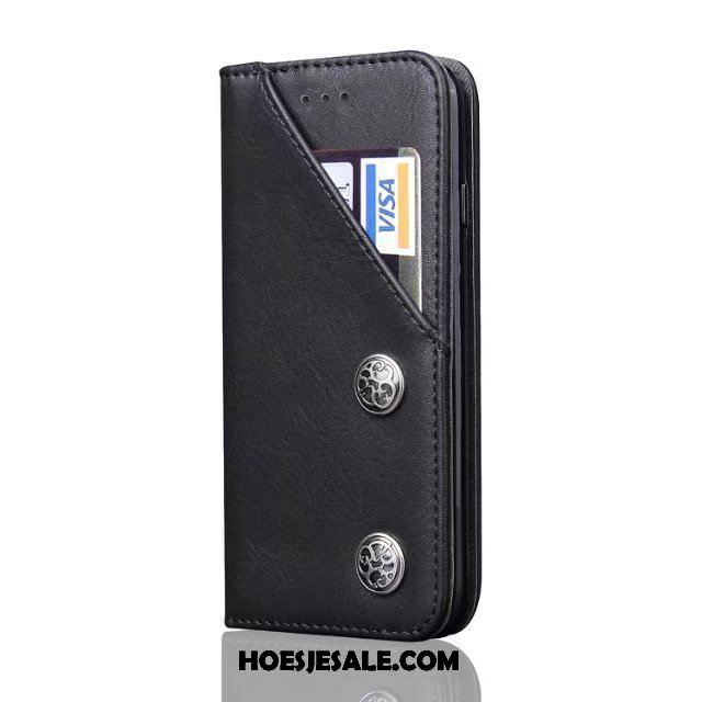 Oppo R15 Pro Hoesje Folio Anti-fall Mobiele Telefoon Bescherming Zwart Winkel