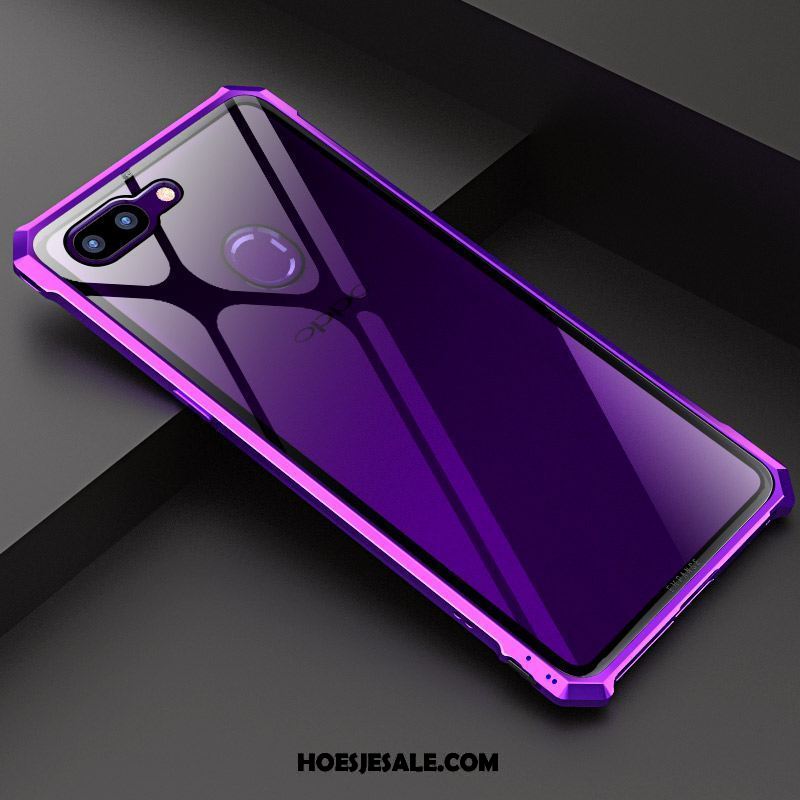 Oppo R15 Pro Hoesje Trendy Merk Omlijsting Anti-fall Mobiele Telefoon Purper Goedkoop