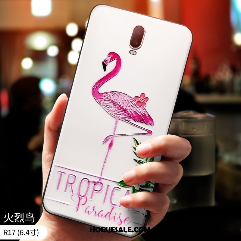 Oppo R17 Hoesje Anti-fall Persoonlijk Wit Spotprent Reliëf Sale