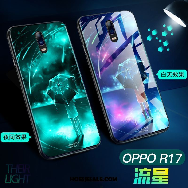 Oppo R17 Hoesje Scheppend Glas Persoonlijk Hoes Zwart Kopen