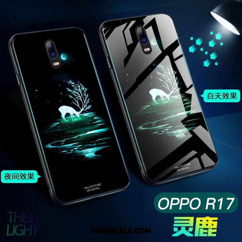 Oppo R17 Hoesje Scheppend Glas Persoonlijk Hoes Zwart Kopen