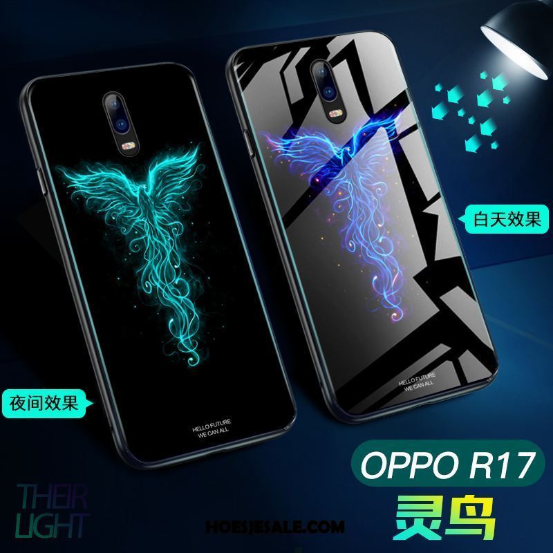 Oppo R17 Hoesje Scheppend Glas Persoonlijk Hoes Zwart Kopen