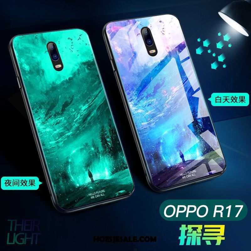 Oppo R17 Hoesje Scheppend Glas Persoonlijk Hoes Zwart Kopen