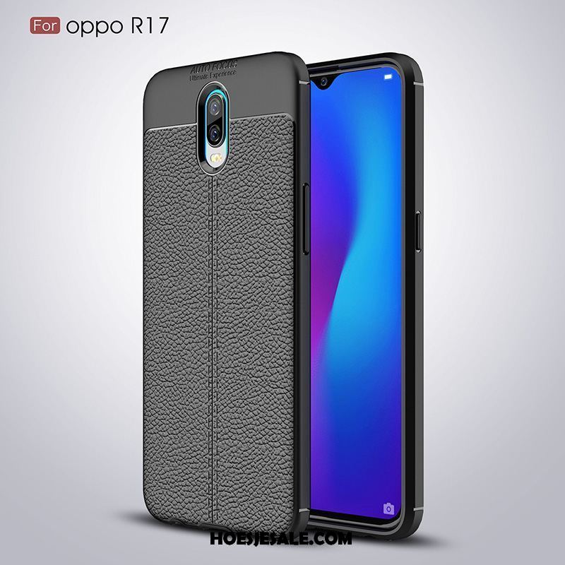 Oppo R17 Hoesje Zwart Grijs Zacht High End Mobiele Telefoon Kopen