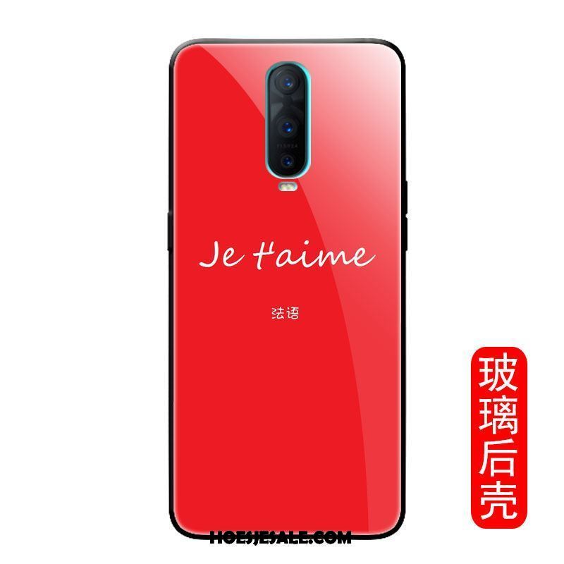 Oppo R17 Pro Hoesje All Inclusive Glas Rood Mobiele Telefoon Trendy Merk Winkel