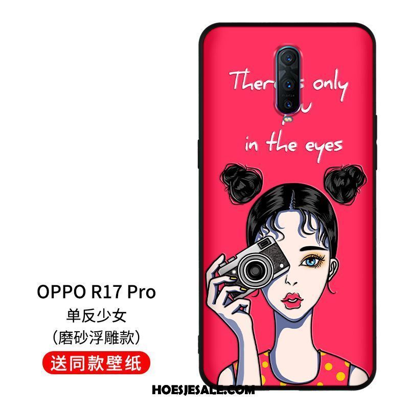 Oppo R17 Pro Hoesje Bescherming Hoes Spotprent Rood Nieuw Sale