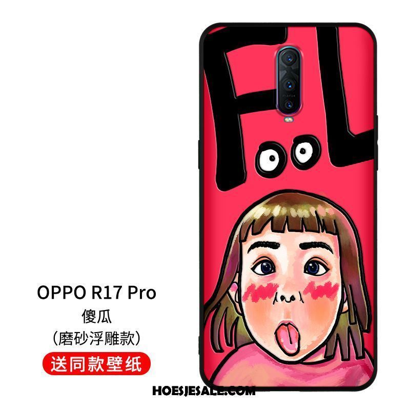 Oppo R17 Pro Hoesje Bescherming Hoes Spotprent Rood Nieuw Sale