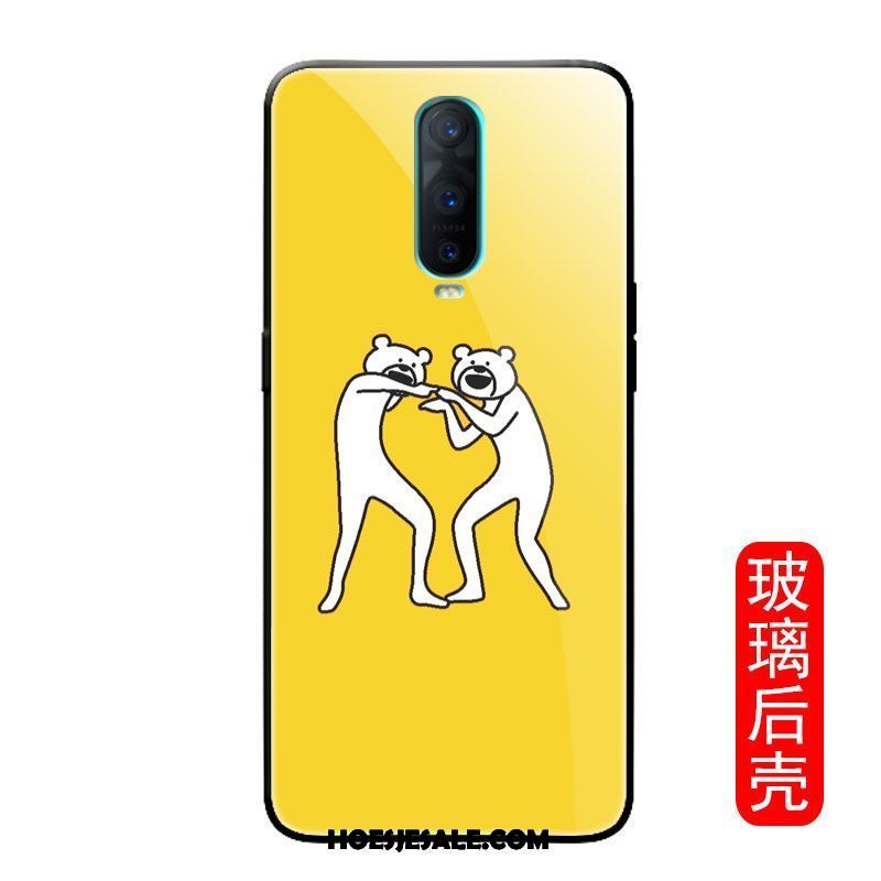 Oppo R17 Pro Hoesje Eenvoudige Trendy Merk Geel Mooie Grappig Korting