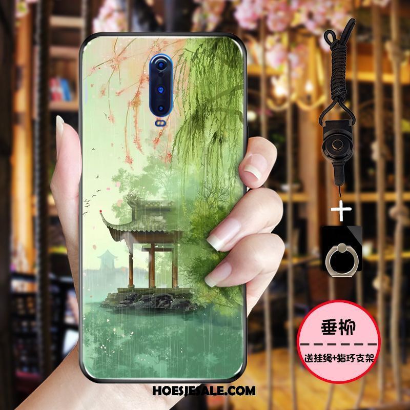 Oppo R17 Pro Hoesje Inkt Eenvoudige Zacht Chinese Stijl Blauw Sale