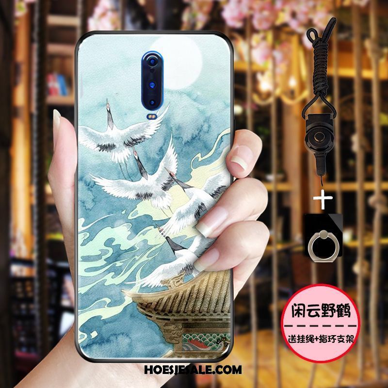 Oppo R17 Pro Hoesje Inkt Eenvoudige Zacht Chinese Stijl Blauw Sale