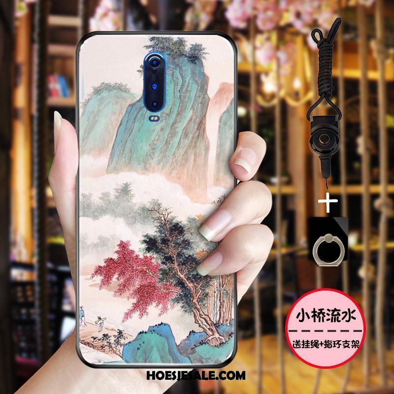 Oppo R17 Pro Hoesje Inkt Eenvoudige Zacht Chinese Stijl Blauw Sale