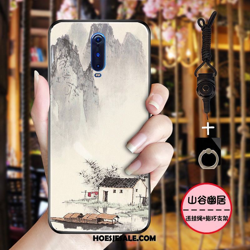 Oppo R17 Pro Hoesje Inkt Eenvoudige Zacht Chinese Stijl Blauw Sale